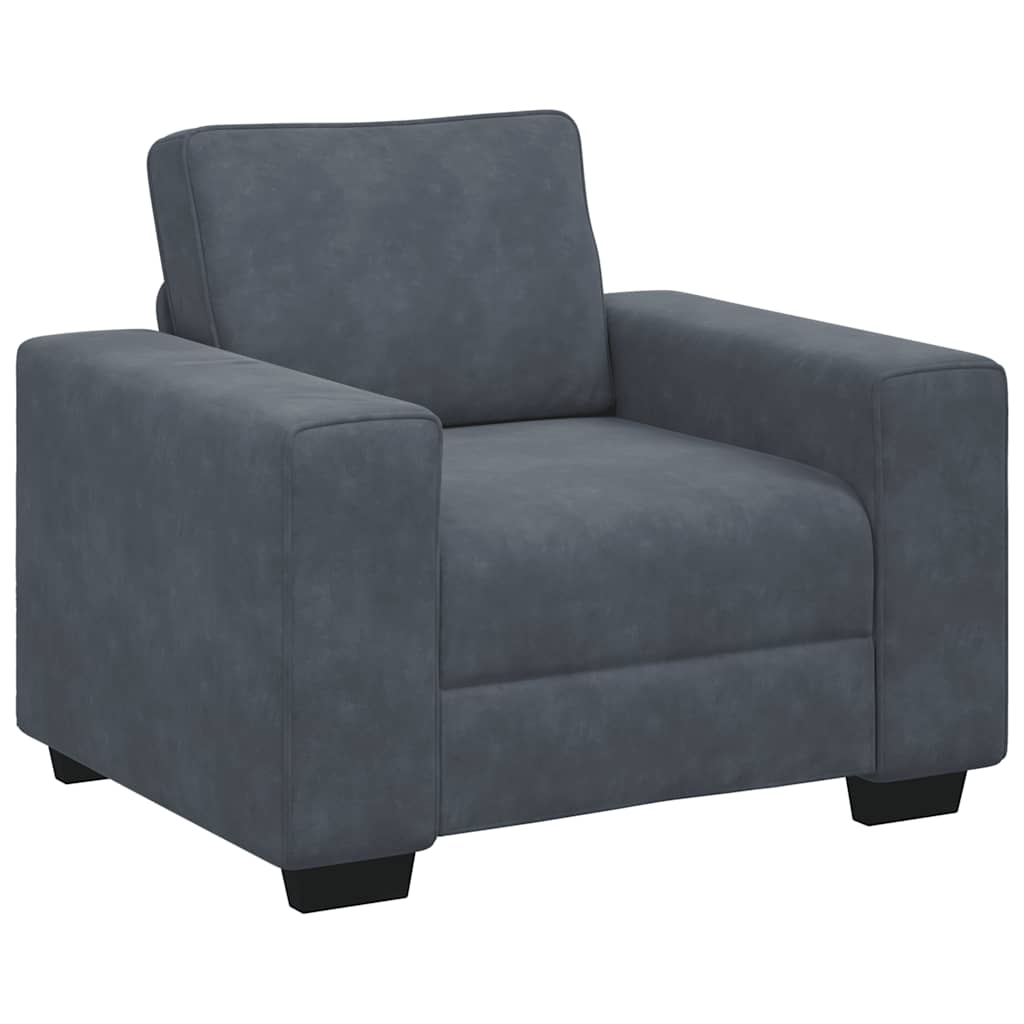 Divano Sedia Grigio Scuro 100x77x82 cm Velluto | homemem39