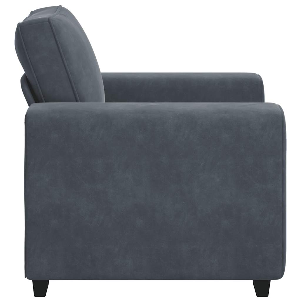 Divano Sedia Grigio Scuro 100x77x82 cm Velluto | homemem39