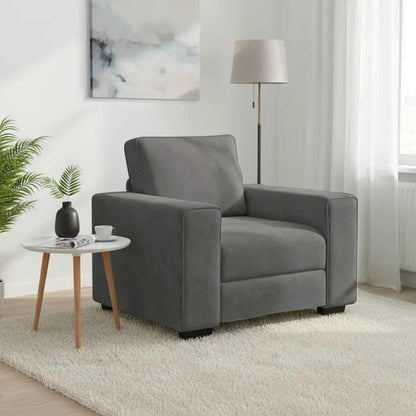 Divano Sedia Grigio Scuro 100x77x82 cm Velluto | homemem39