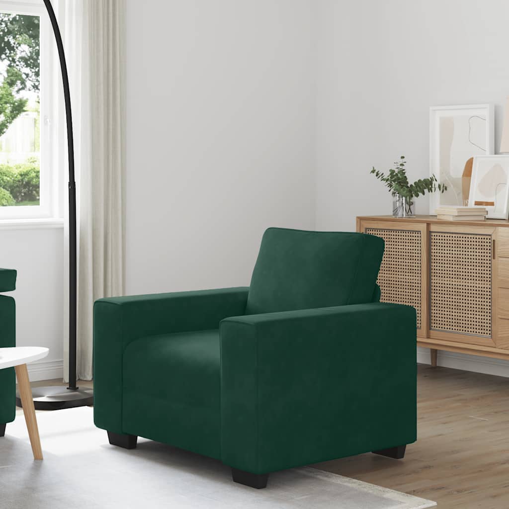 Divano Sedia Verde Scuro 100x77x82 cm Velluto | homemem39
