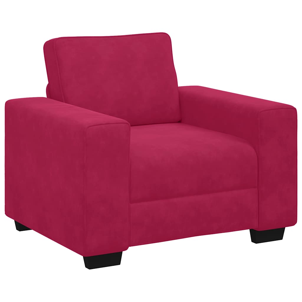 Divano Sedia Rosso Vino 100x77x82 cm Velluto | homemem39