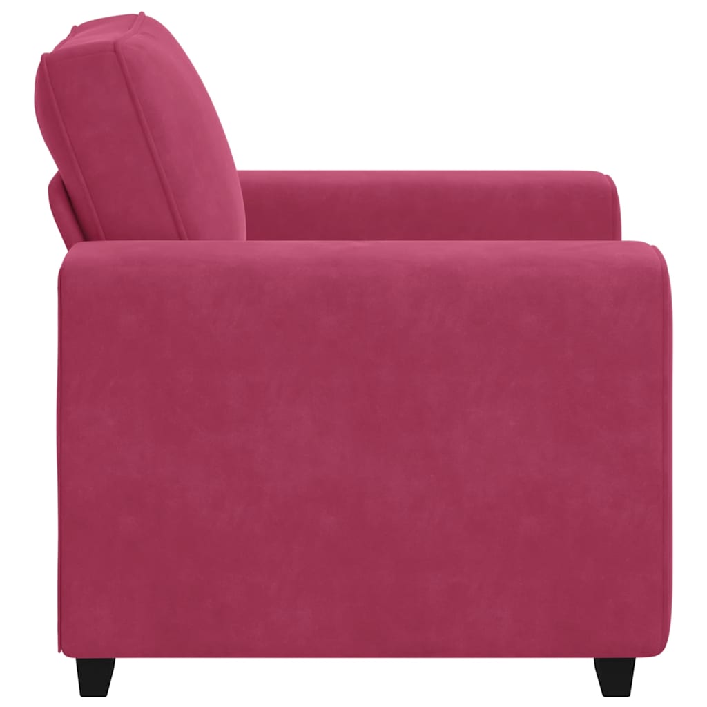 Divano Sedia Rosso Vino 60 cm Velluto - homemem39