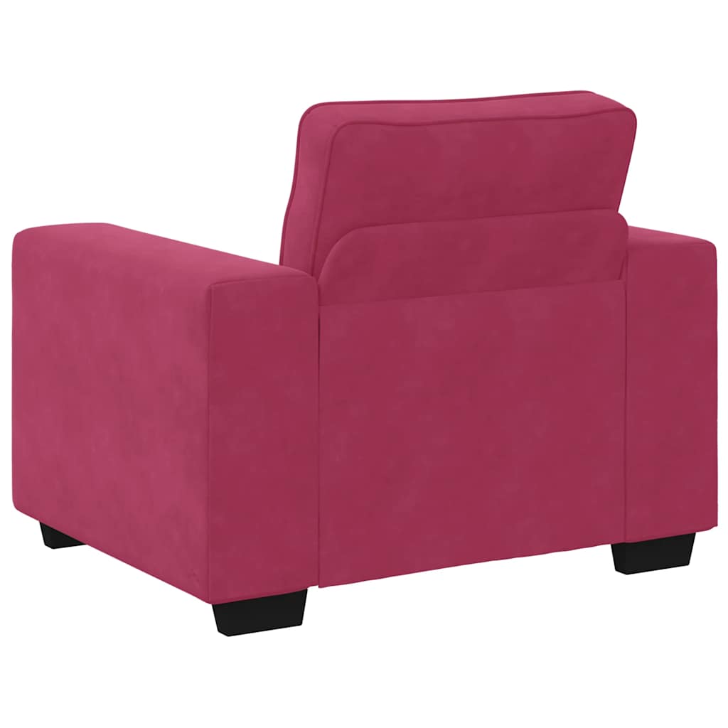 Divano Sedia Rosso Vino 60 cm Velluto - homemem39
