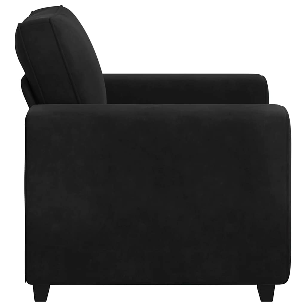 Divano Sedia Nero 60 cm Velluto - homemem39