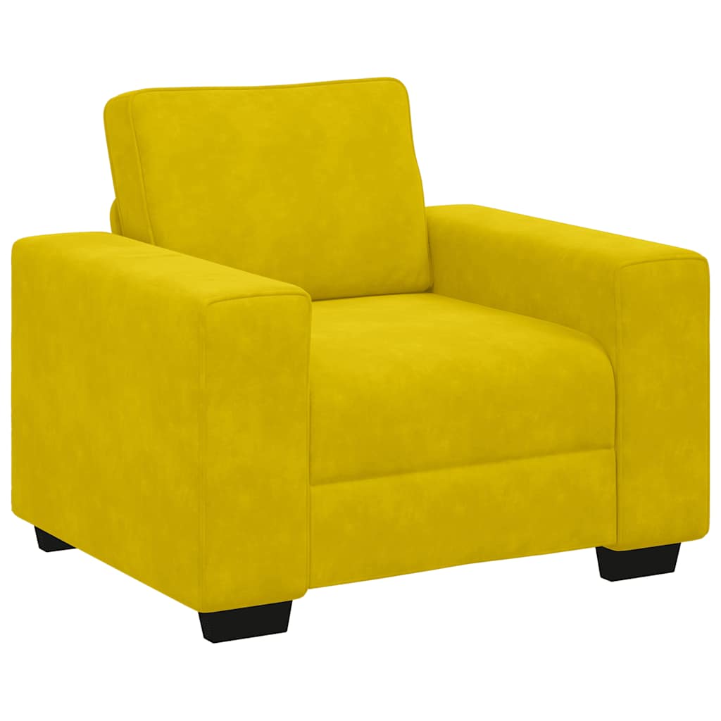 Divano Sedia Giallo 100x77x82 cm Velluto | homemem39