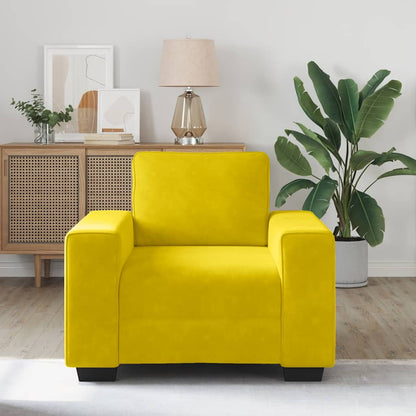 Divano Sedia Giallo 60 cm Velluto - homemem39