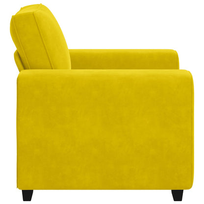 Divano Sedia Giallo 60 cm Velluto - homemem39