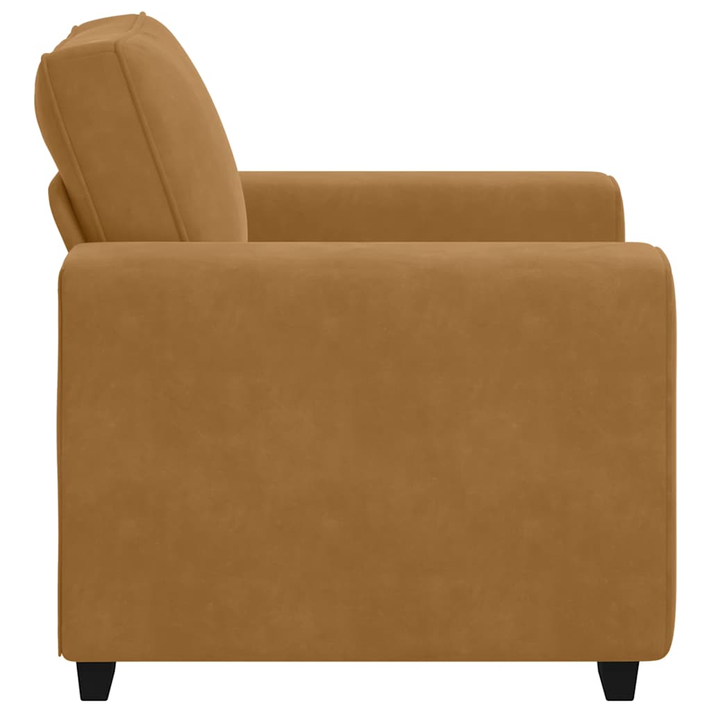 Divano Sedia Marrone 60 cm Velluto