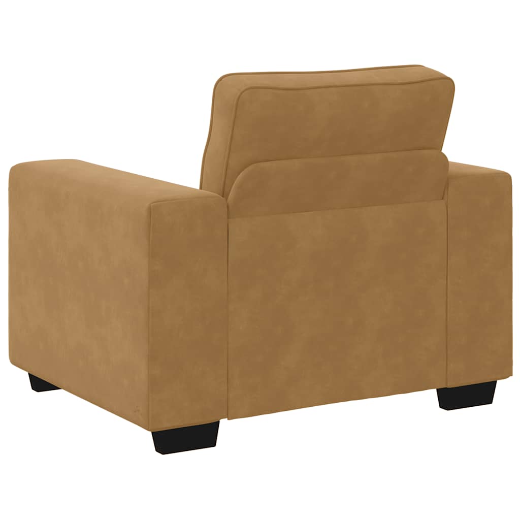 Divano Sedia Marrone 60 cm Velluto - homemem39