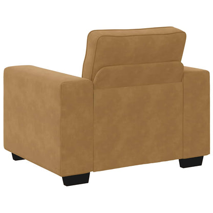 Divano Sedia Marrone 60 cm Velluto - homemem39