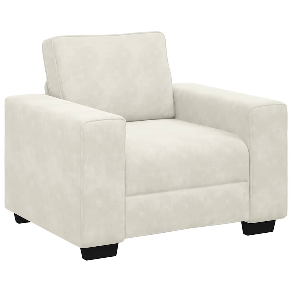 Divano Sedia Crema 60 cm Velluto - homemem39