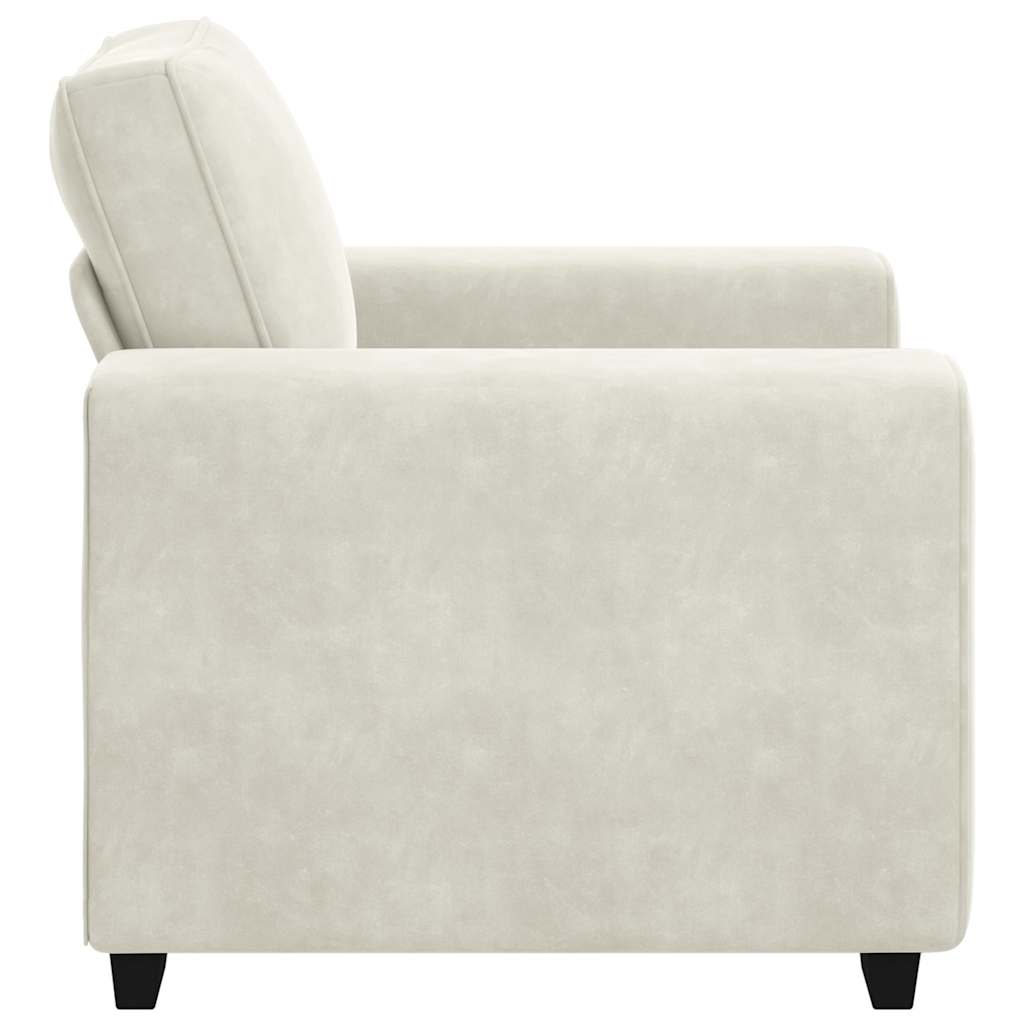 Divano Sedia Crema 60 cm Velluto - homemem39
