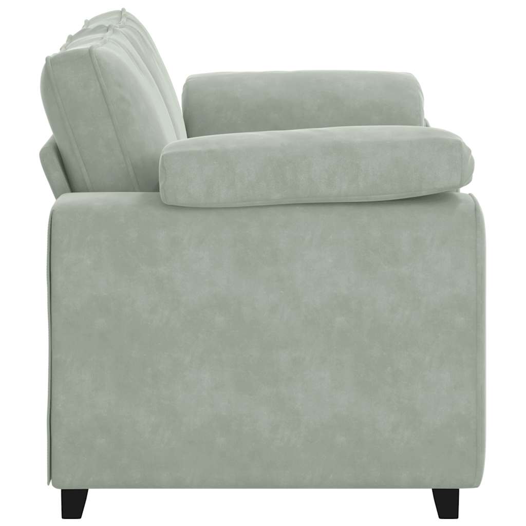 Divano Divanetto Grigio Chiaro 160x77x82 cm in Velluto | homemem39