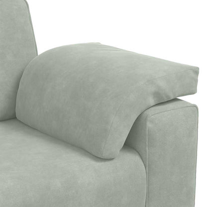 Divano Divanetto Grigio Chiaro 160x77x82 cm in Velluto | homemem39