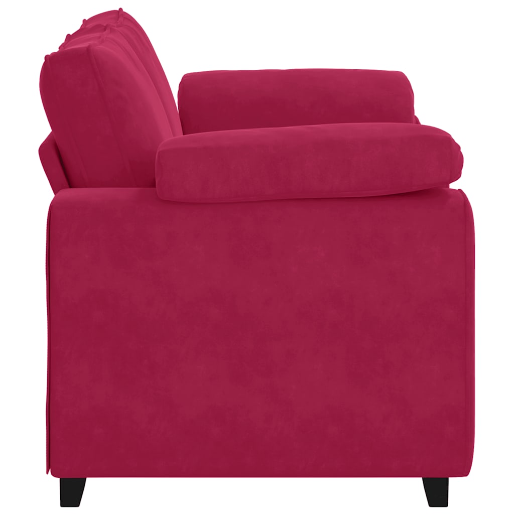 Divano Divanetto Rosso Vino 160x77x82 cm in Velluto | homemem39