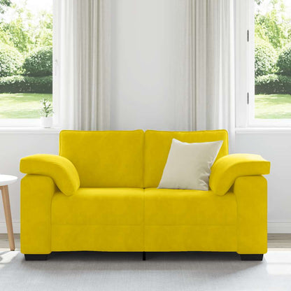 Divano Divanetto Giallo 120 cm in Velluto - homemem39