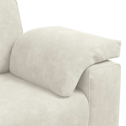 Divano Divanetto Crema 120 cm in Velluto