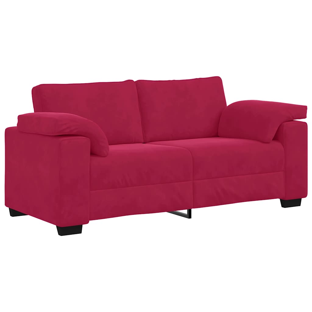 Divano Divanetto Rosso Vino 180x77x82 cm in Velluto | homemem39