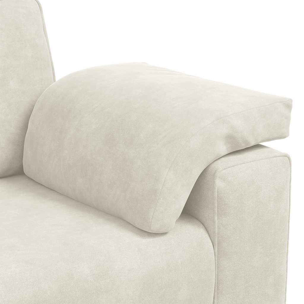 Divano Divanetto Crema 140 cm in Velluto