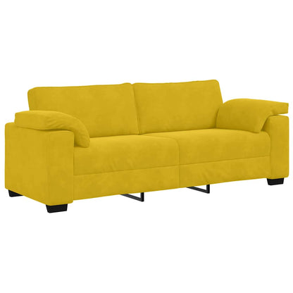 Divano a 3 Posti Giallo 220x77x82 cm in Velluto | homemem39