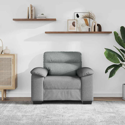 Poltrona Grigio Chiaro 100x81x84 cm in Tessuto | homemem39