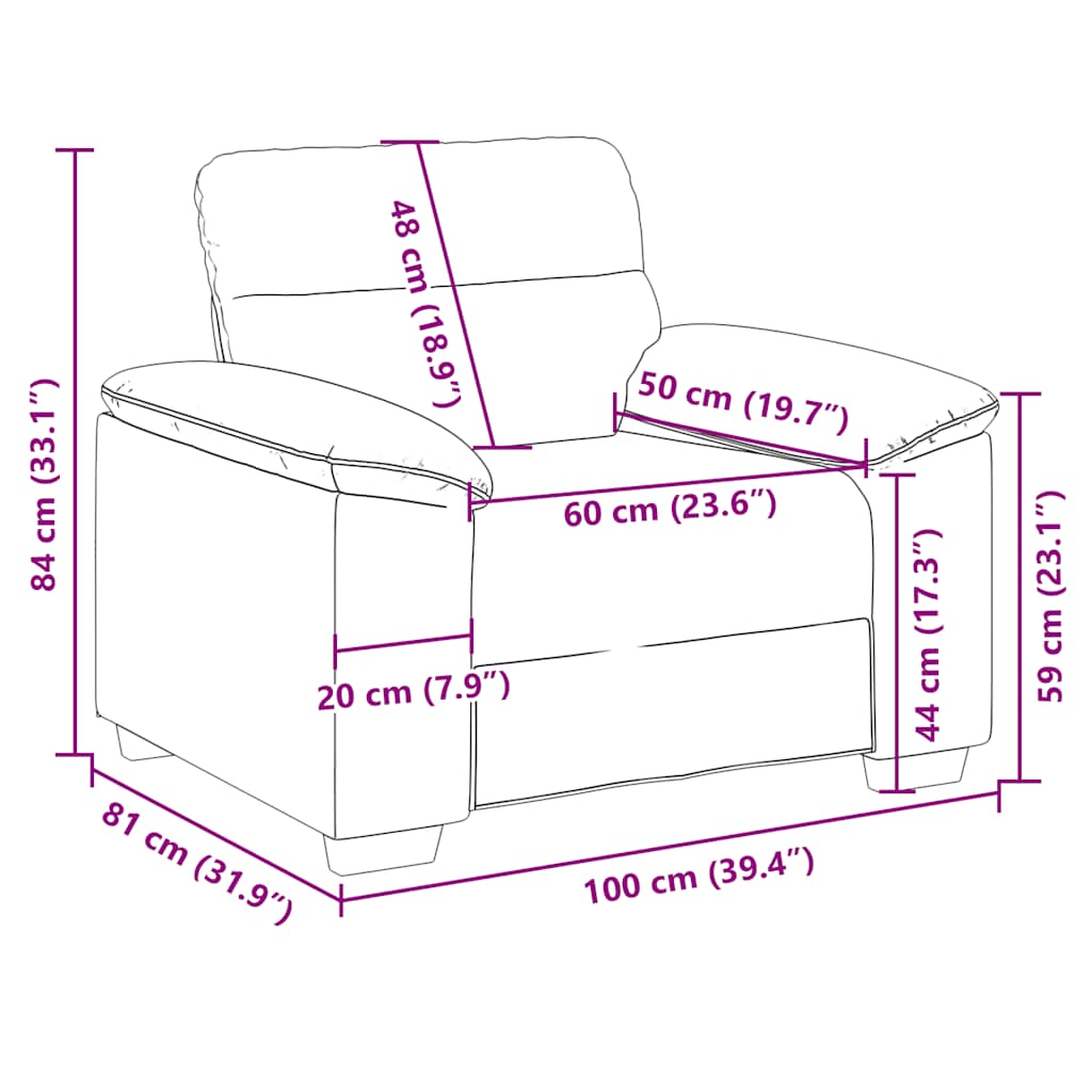 Poltrona Verde Scuro 100x81x84 cm in Tessuto | homemem39