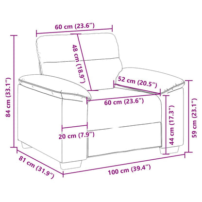 Poltrona Verde Scuro 60 cm in Tessuto - homemem39