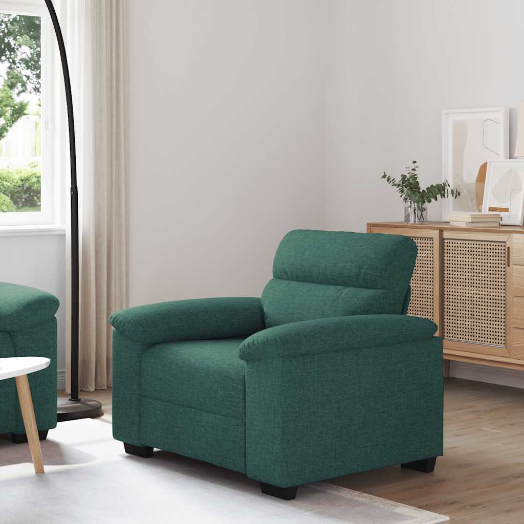 Poltrona Verde Scuro 100x81x84 cm in Tessuto
