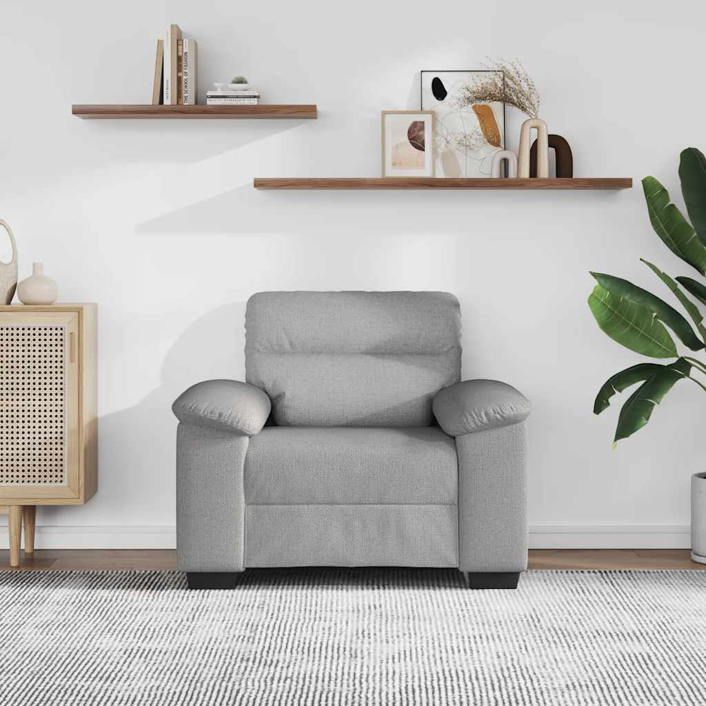 Divano Sedia Grigio Nuvola 100x81x84 cm in Tessuto | homemem39