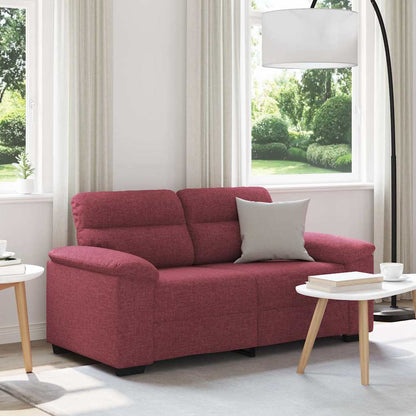 Divano a 2 Posti Rosso Vino 160x81x84 cm in Tessuto
