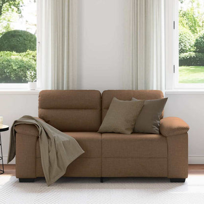 Divano a 2 Posti Marrone 160x81x84 cm in Tessuto | homemem39