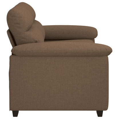 Divano a 2 Posti Marrone 160x81x84 cm in Tessuto | homemem39