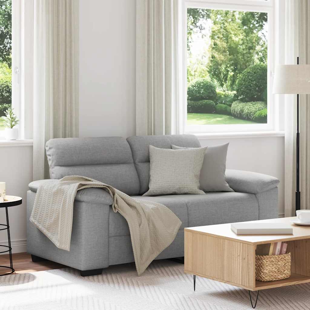 Divano a 2 Posti Grigio Nuvola 160x81x84 cm in Tessuto | homemem39