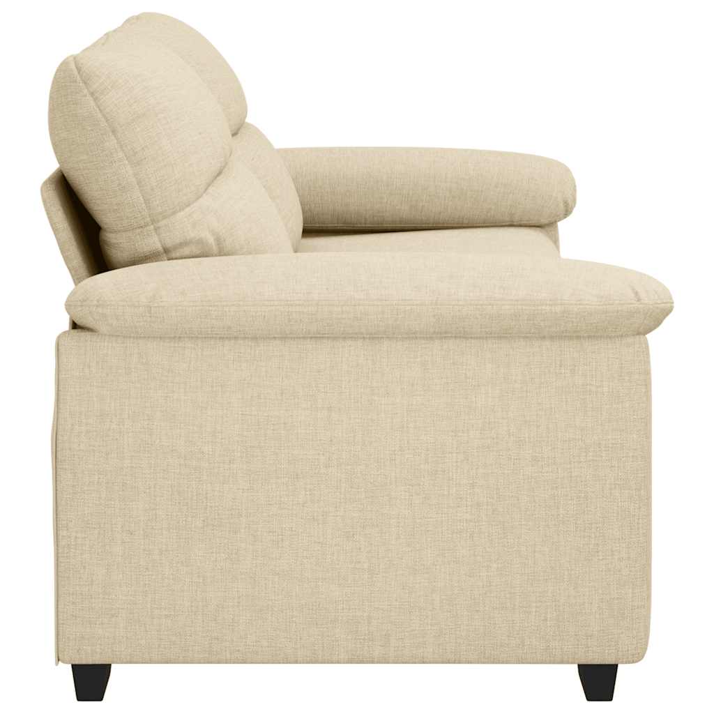 Divano a 2 Posti Crema 180x81x84 cm in Tessuto | homemem39