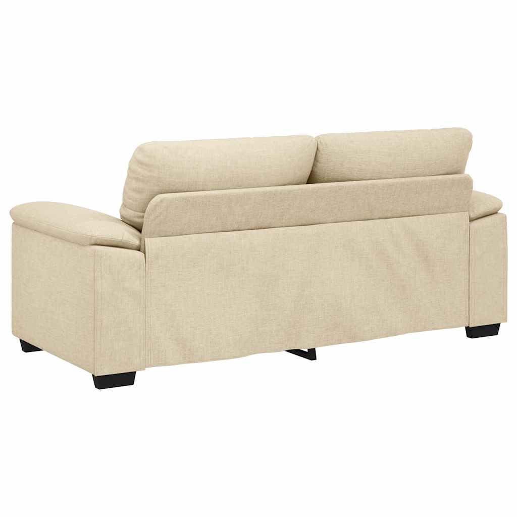 Divano a 2 Posti Crema 180x81x84 cm in Tessuto | homemem39
