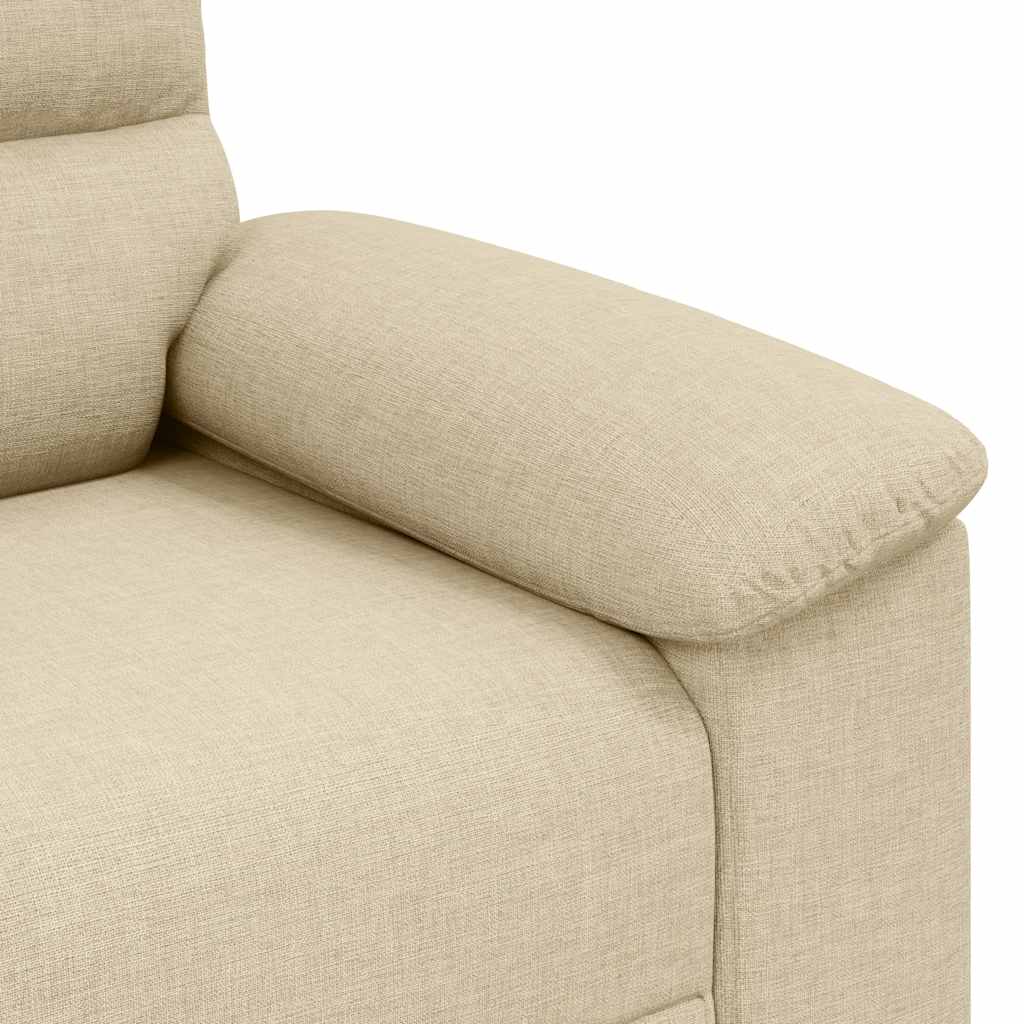 Divano a 2 Posti Crema 180x81x84 cm in Tessuto | homemem39