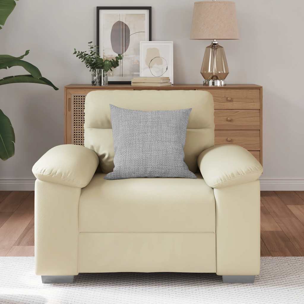 Poltrona Crema 60 cm in Similpelle - homemem39