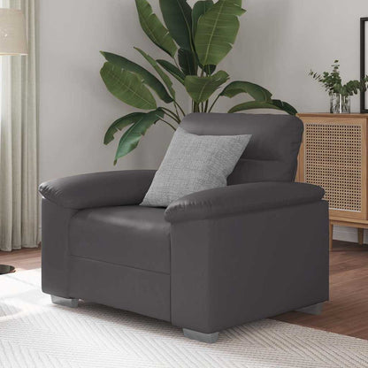 Poltrona Grigia 60 cm in Similpelle - homemem39