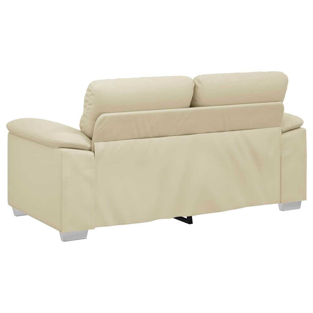 Divano a 2 posti Crema 160x81x84 cm in Similpelle | homemem39
