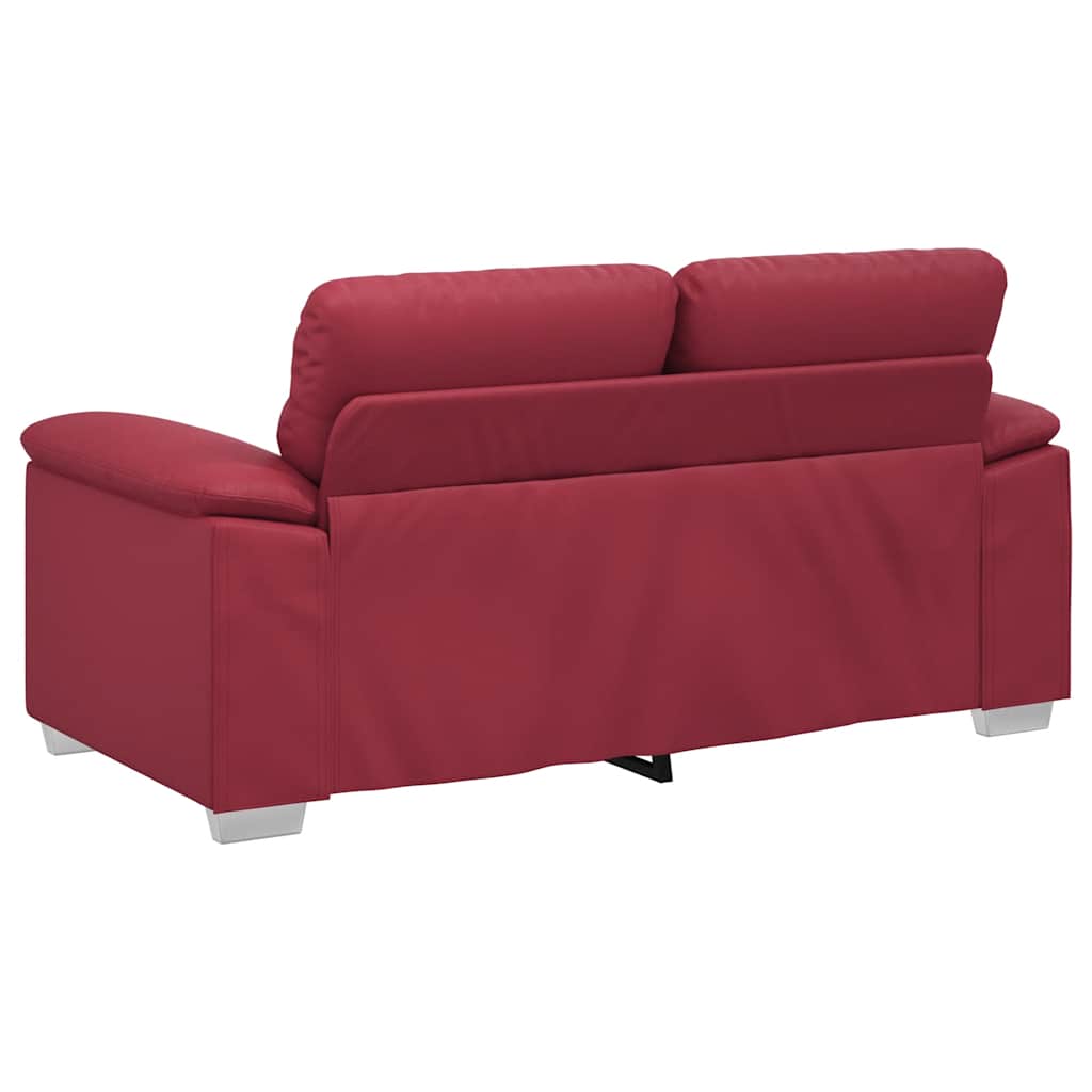 Divano a 2 posti Rosso Vino 160x81x84 cm in Similpelle | homemem39