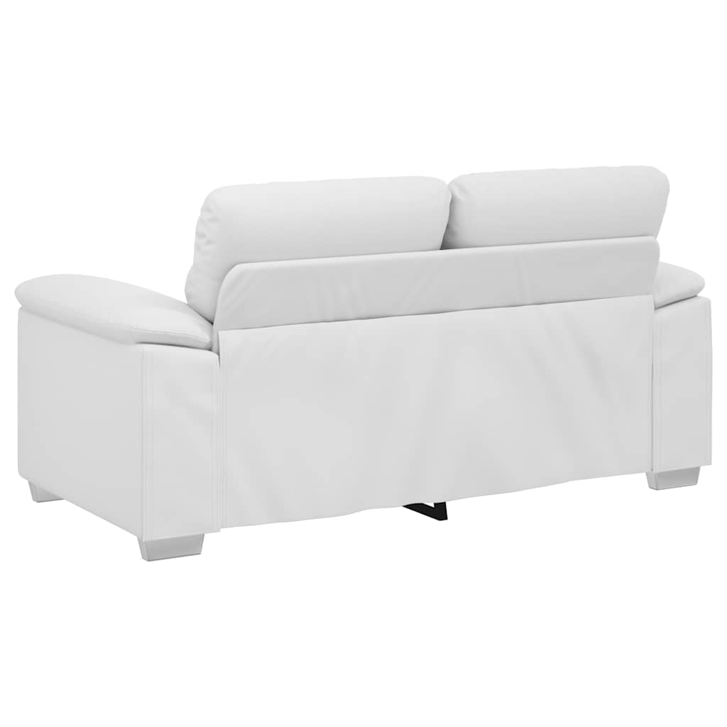 Divano a 2 posti Bianco in Similpelle 160x81x84 cm | homemem39