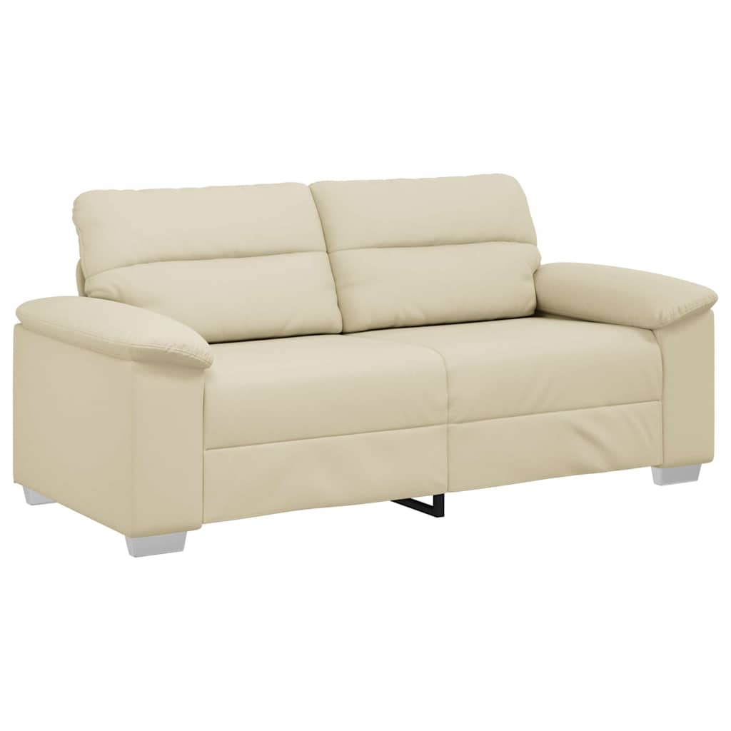 Divano a 2 posti Crema 180x81x84 cm in Similpelle | homemem39