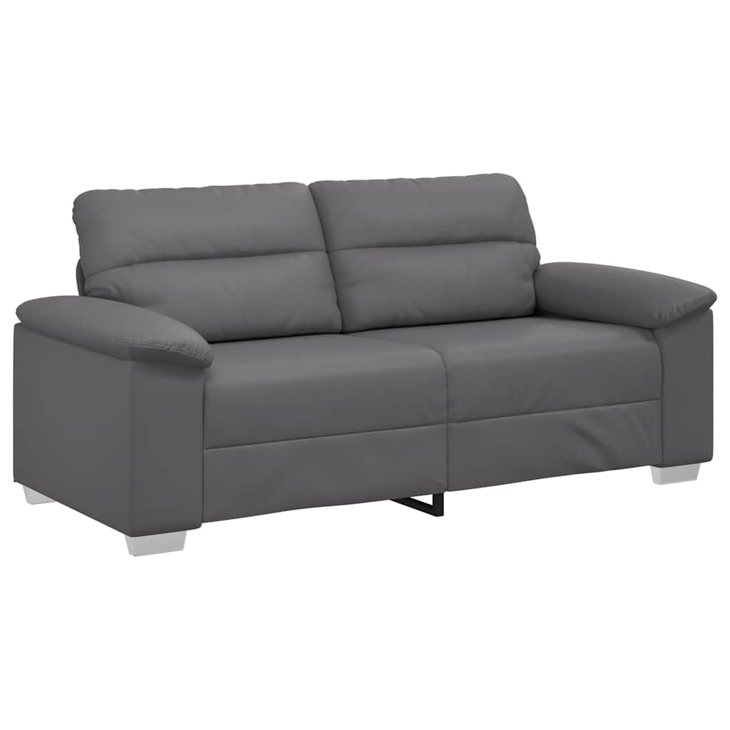 Divano a 2 posti Grigio in Similpelle 180x81x84 cm | homemem39