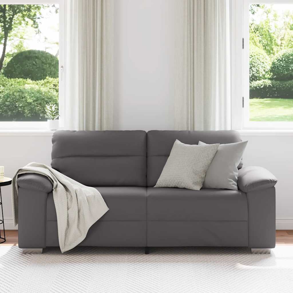 Divano a 2 posti Grigio in Similpelle 180x81x84 cm | homemem39
