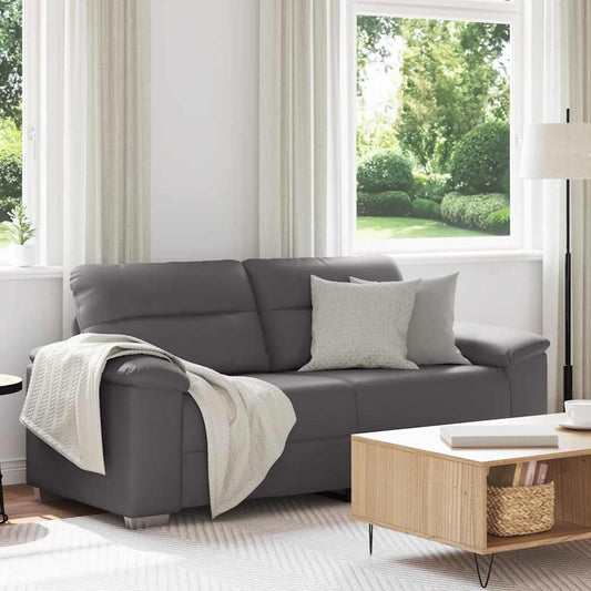Divano a 2 posti Grigio in Similpelle 180x81x84 cm | homemem39