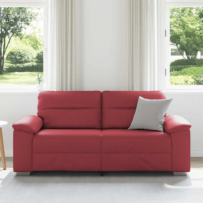 Divano a 2 posti Rosso Vino 180x81x84 cm in Similpelle | homemem39