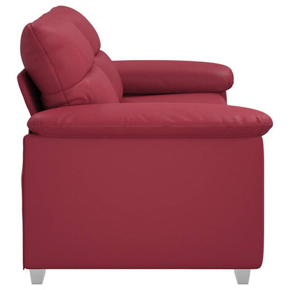 Divano a 2 posti Rosso Vino 180x81x84 cm in Similpelle | homemem39