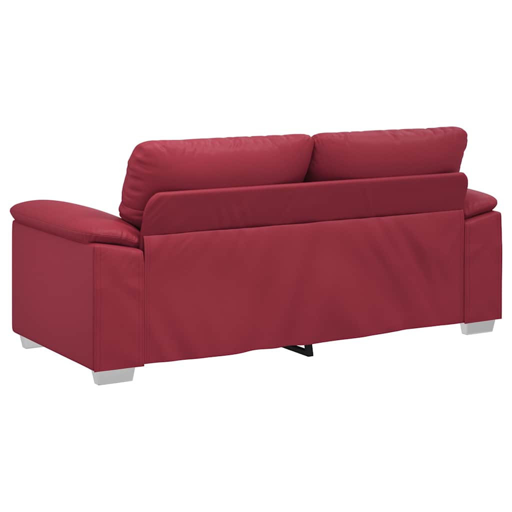 Divano a 2 posti Rosso Vino 180x81x84 cm in Similpelle | homemem39