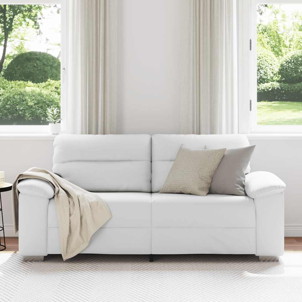 Divano a 2 posti Bianco in Similpelle 180x81x84 cm | homemem39