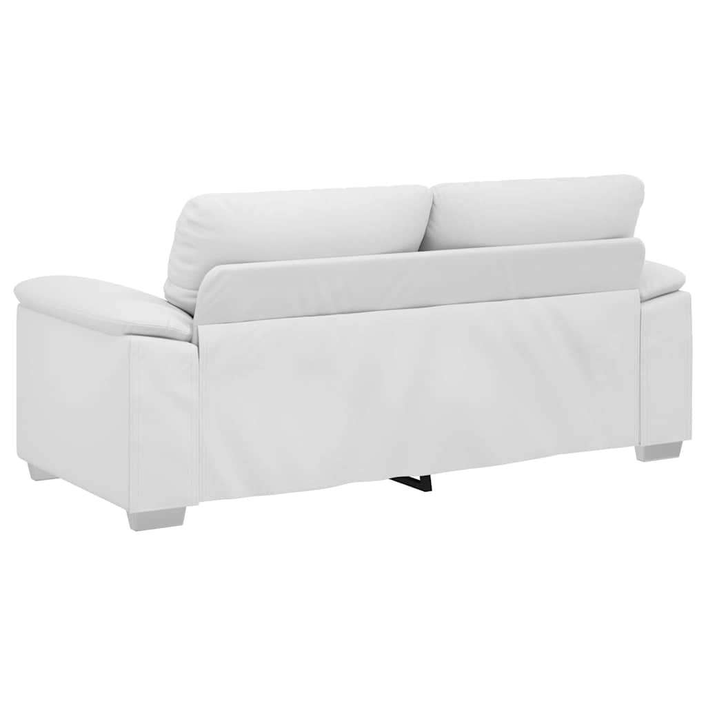 Divano a 2 posti Bianco in Similpelle 180x81x84 cm | homemem39